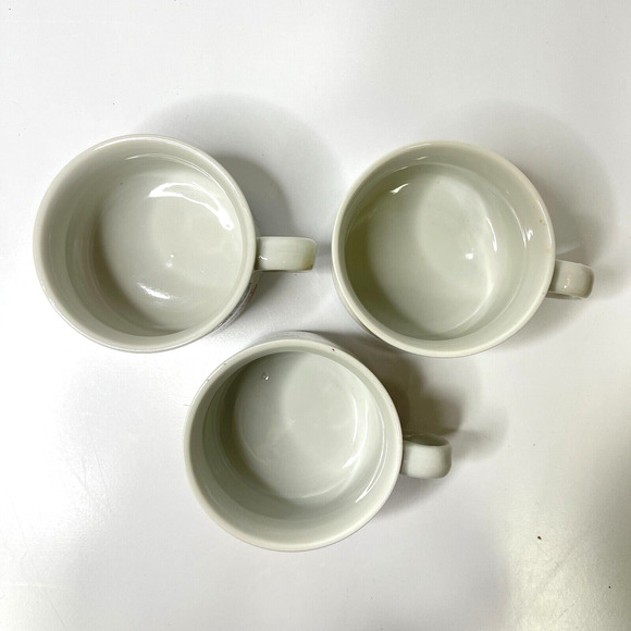 Lot Of 3 Vintage Soup Cups Manhattan Fish Chowder Onion Garden Pea Soup Mugs - Picture 5 of 11